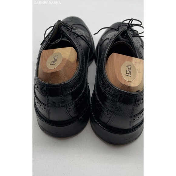 Black RARE 70s FLORSHEIM IMPERIAL‎ BLACK LONGWING BLUCHER 92604 SHOES -Size 7.5 - Picture 8 of 9